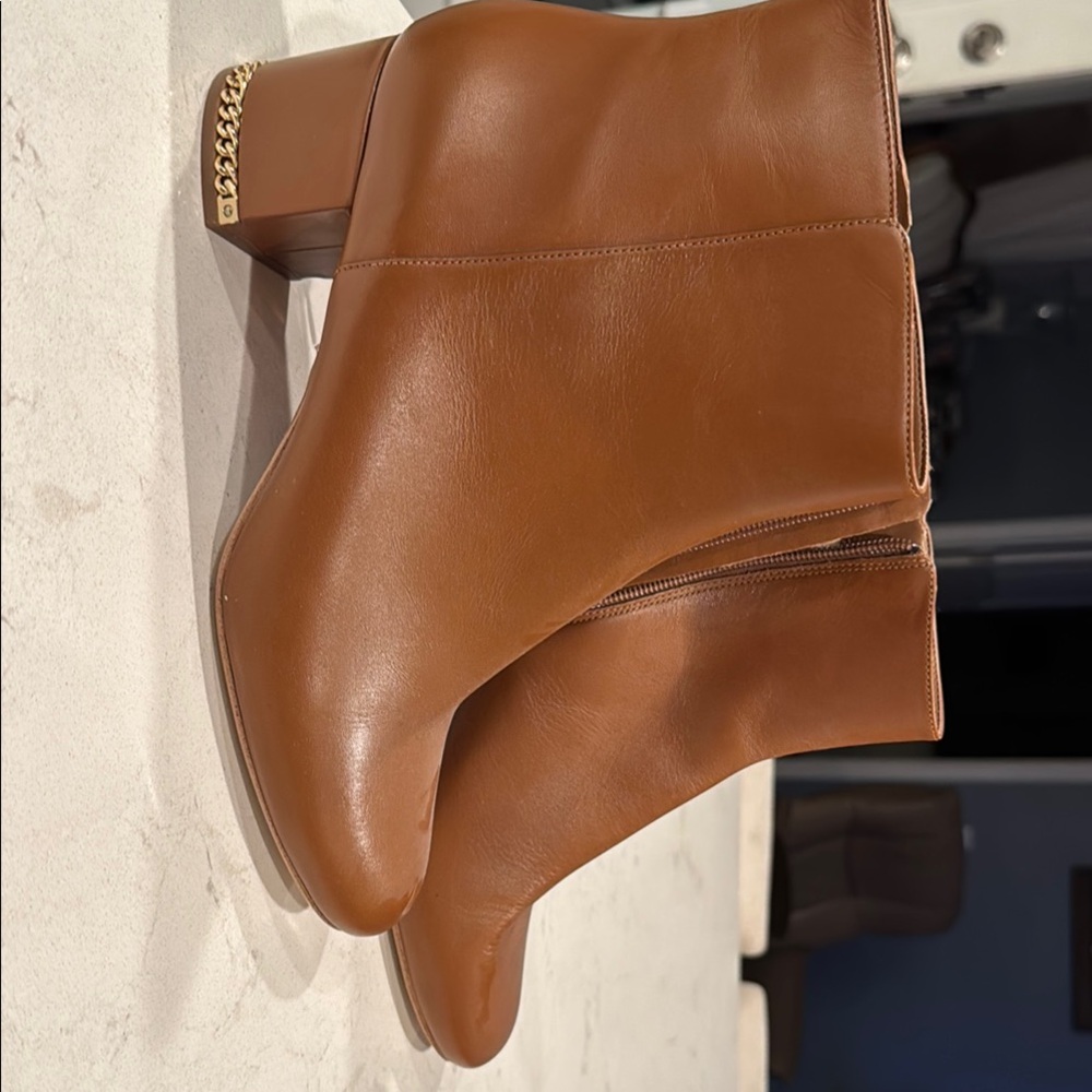 Michael Kors Tan Leather Heeled Boots